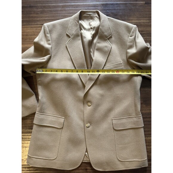 Vintage 1980s Bellamin 100% Pure Wool Camel Blazer Men’s 44 R• USA Made - Picture 6 of 14